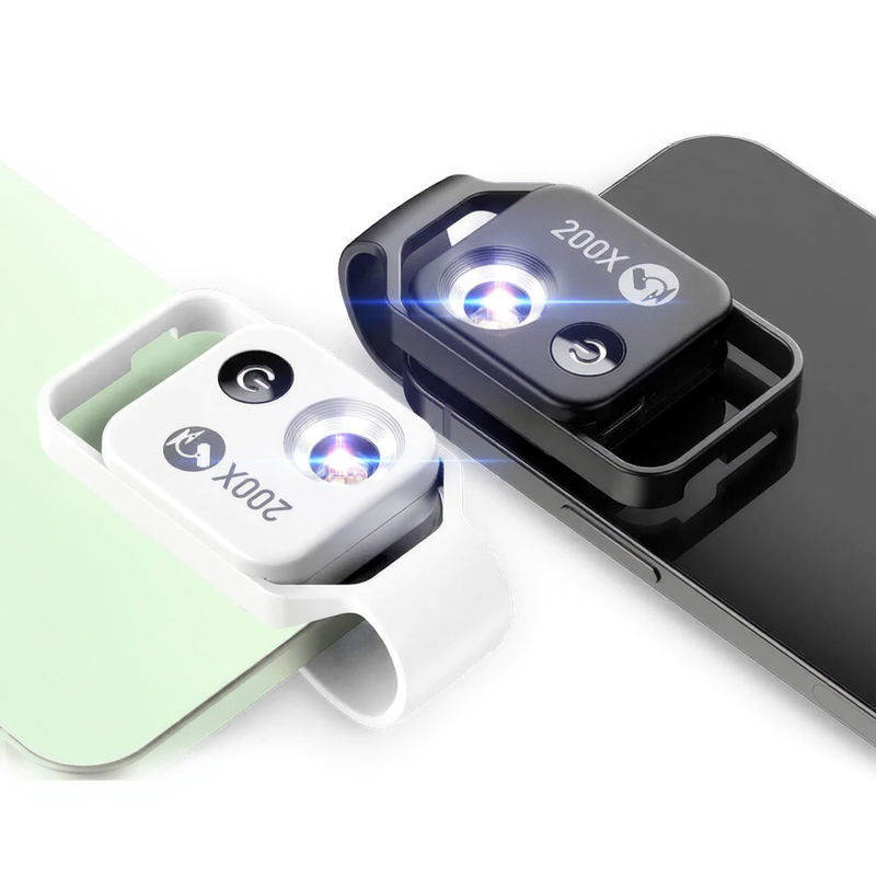 200X Zoom Mobile Microscope Lens with LED Light – Explore the Micro World Anytime, Anywhere