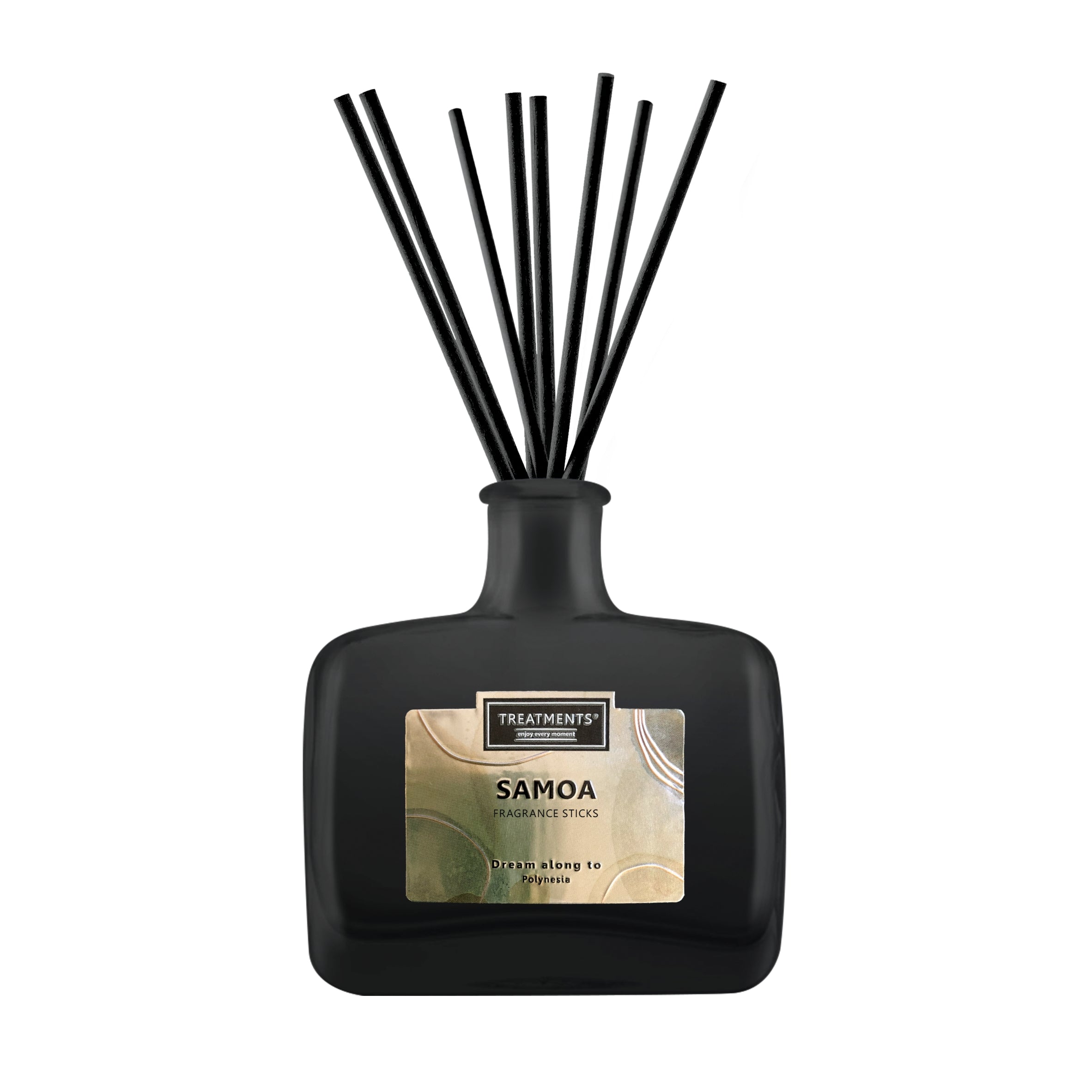 Samoa Fragrance Sticks – 200ML | Reed Diffuser in Black Ceramic Vase