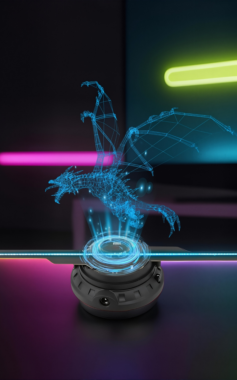 3D Hologram Fan Display – LED Projector